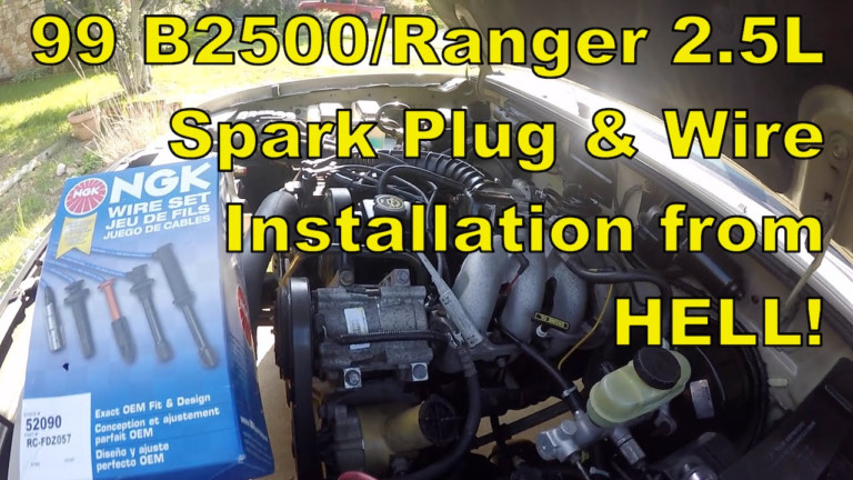 1999 Mazda B2500 Ford Ranger Changing Spark Plugs And Wires | Wiring