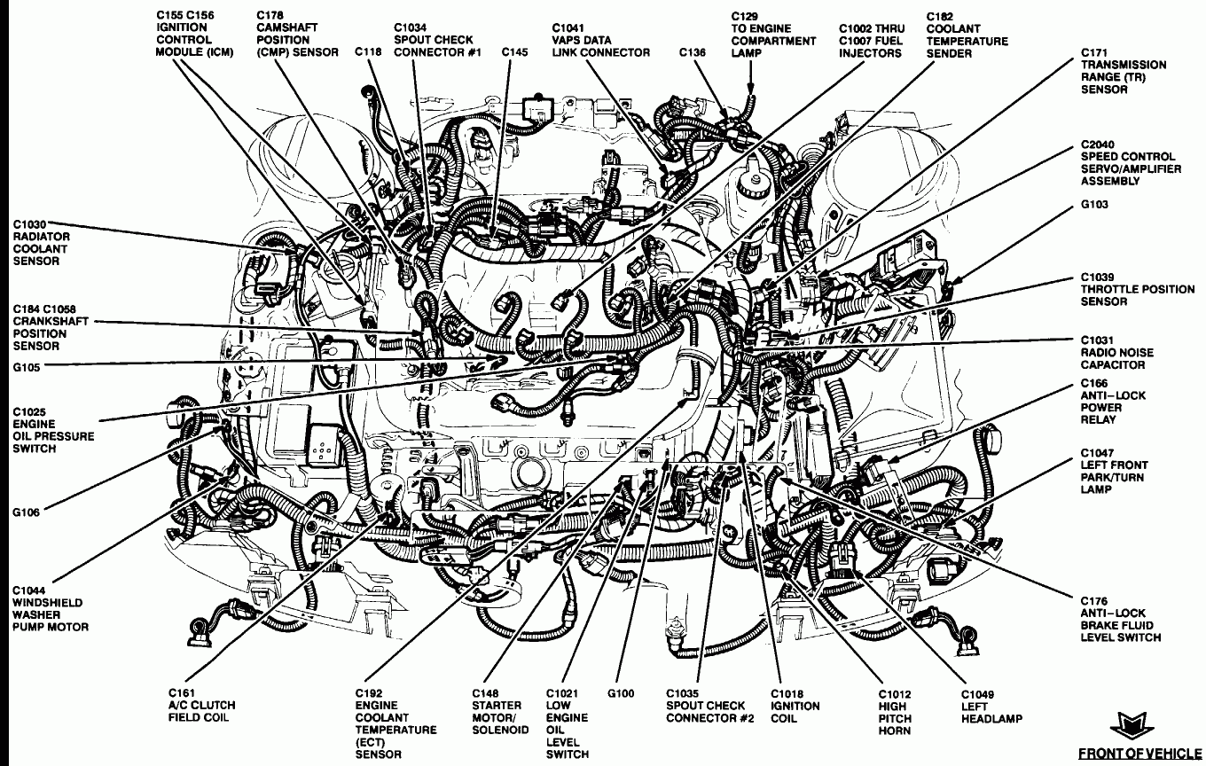 Ford 3 0 V6 Engine 1988 Diagram
