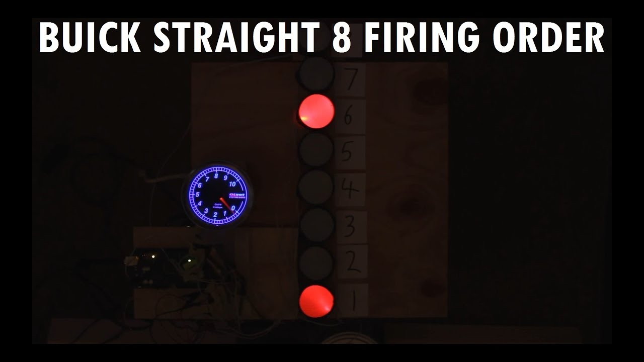 Audiovisual Demonstration Of Buick Straight 8 Inline 8 Cylinder Engine  Firing Order.