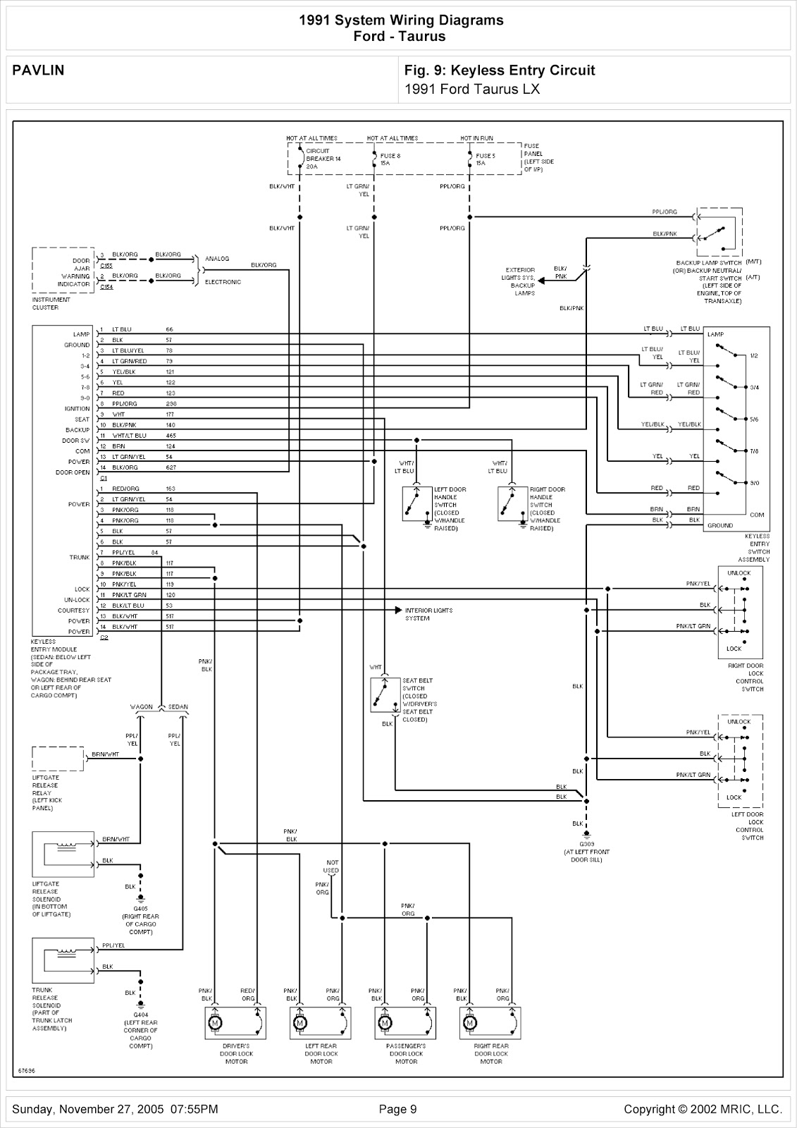 Diagram] 1998 Ford Taurus Wiring Diagrams Full Version Hd