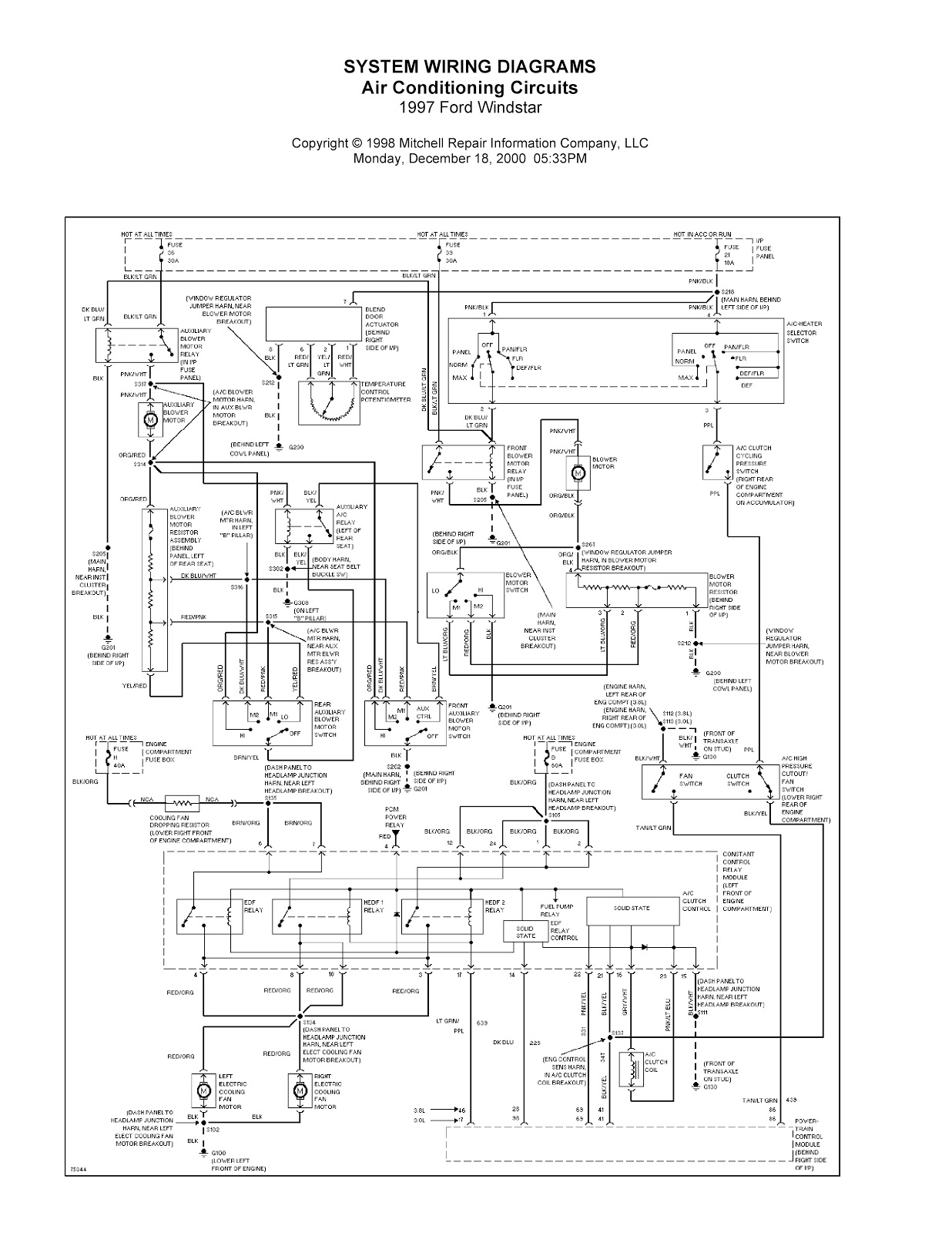 2002 Ford Windstar Firing Order Diagram