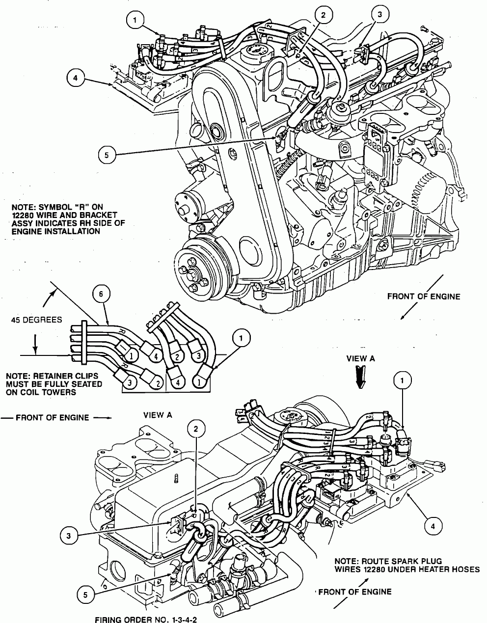 I Need A Schematic Diagram Showing How The Spark Plug Wires