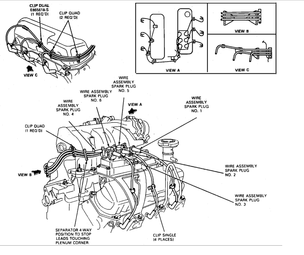 Sn_7425] 1994 Ford Explorer Spark Plugfiring Orderthe Coil