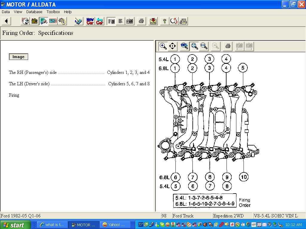 What Is The Firing Order For A Ford Expedition 1999 8 Cl