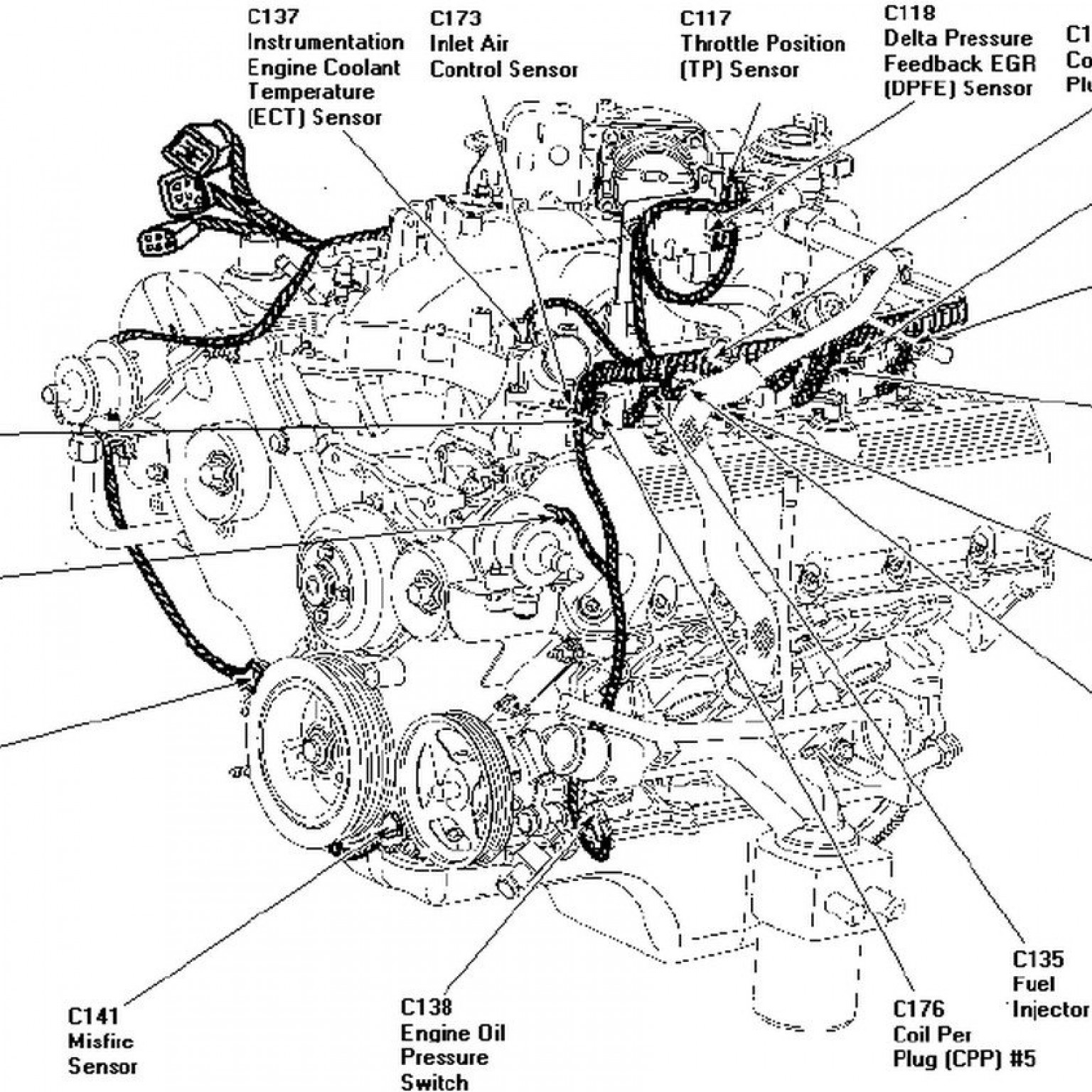 2000 ford excursion v10 engine diagram