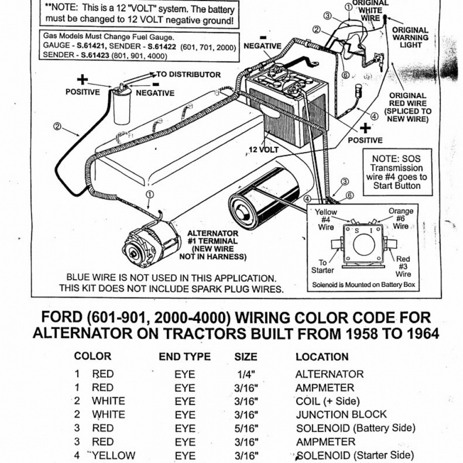 Ford 800 Tractor Firing Order Wiring and Printable