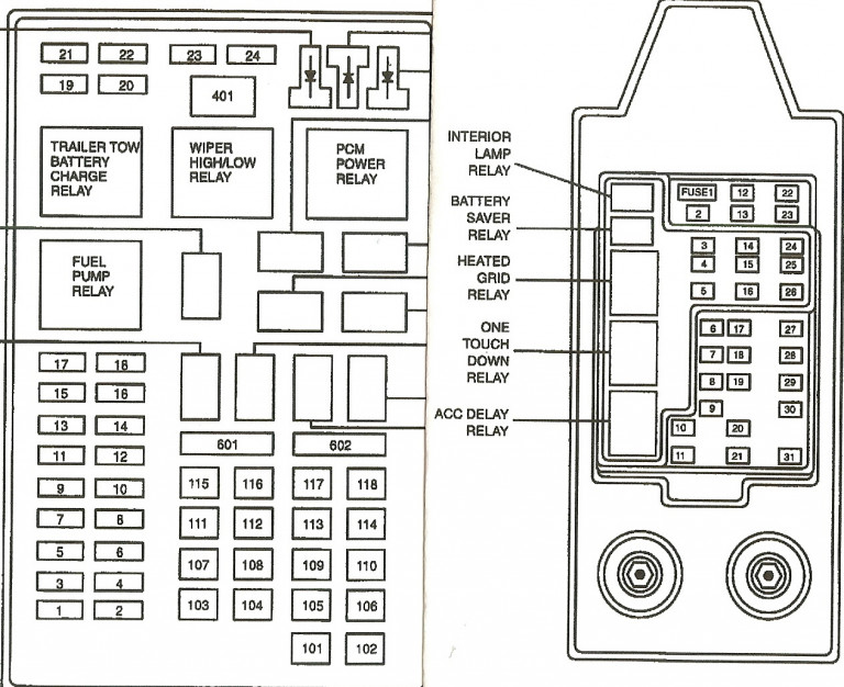 2001 ford excursion headlight fuse location