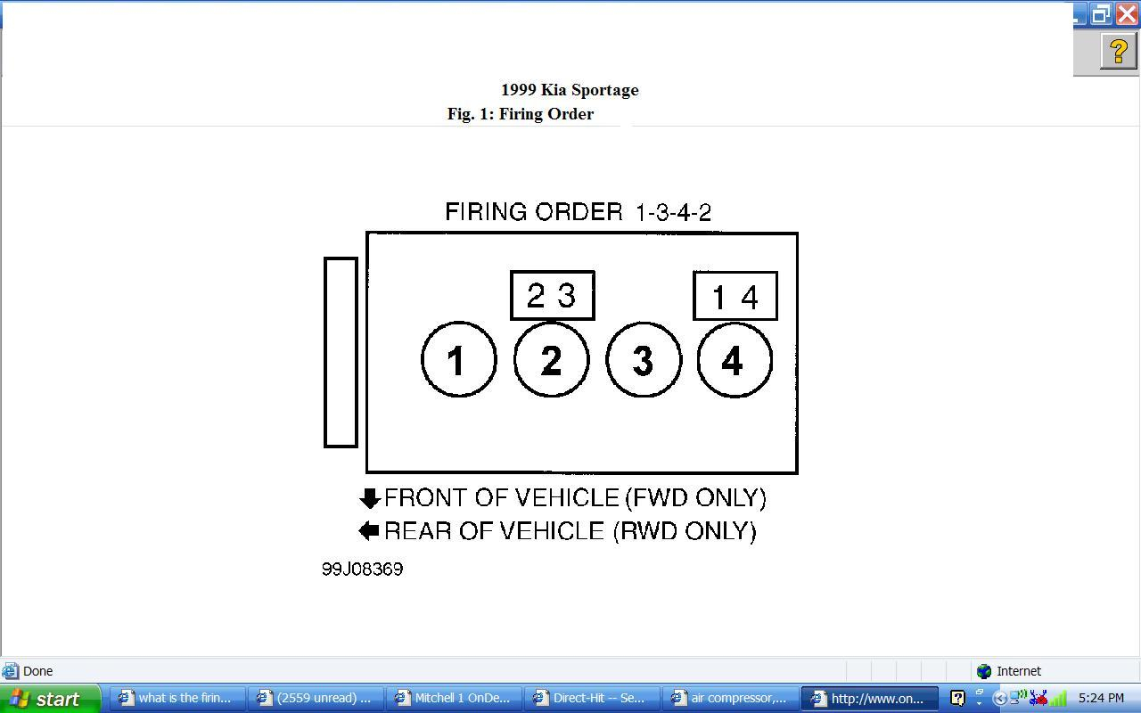 What Is The Firing Order On A 99 Kia Sportage &amp;amp; Which Is #1