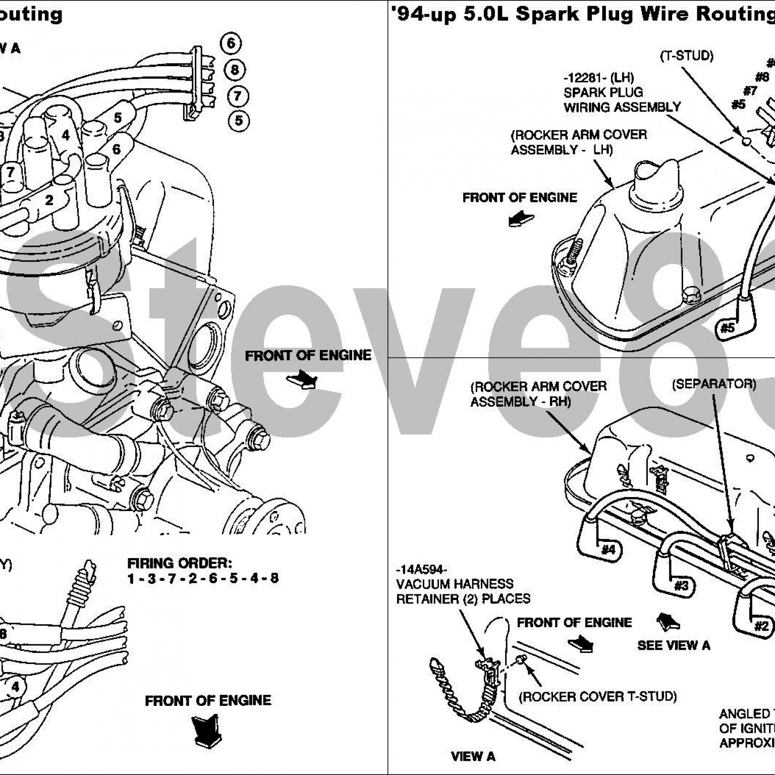 Ford 5.0L / 302 Ho And 351W Firing Order | Gtsparkplugs | Wiring and