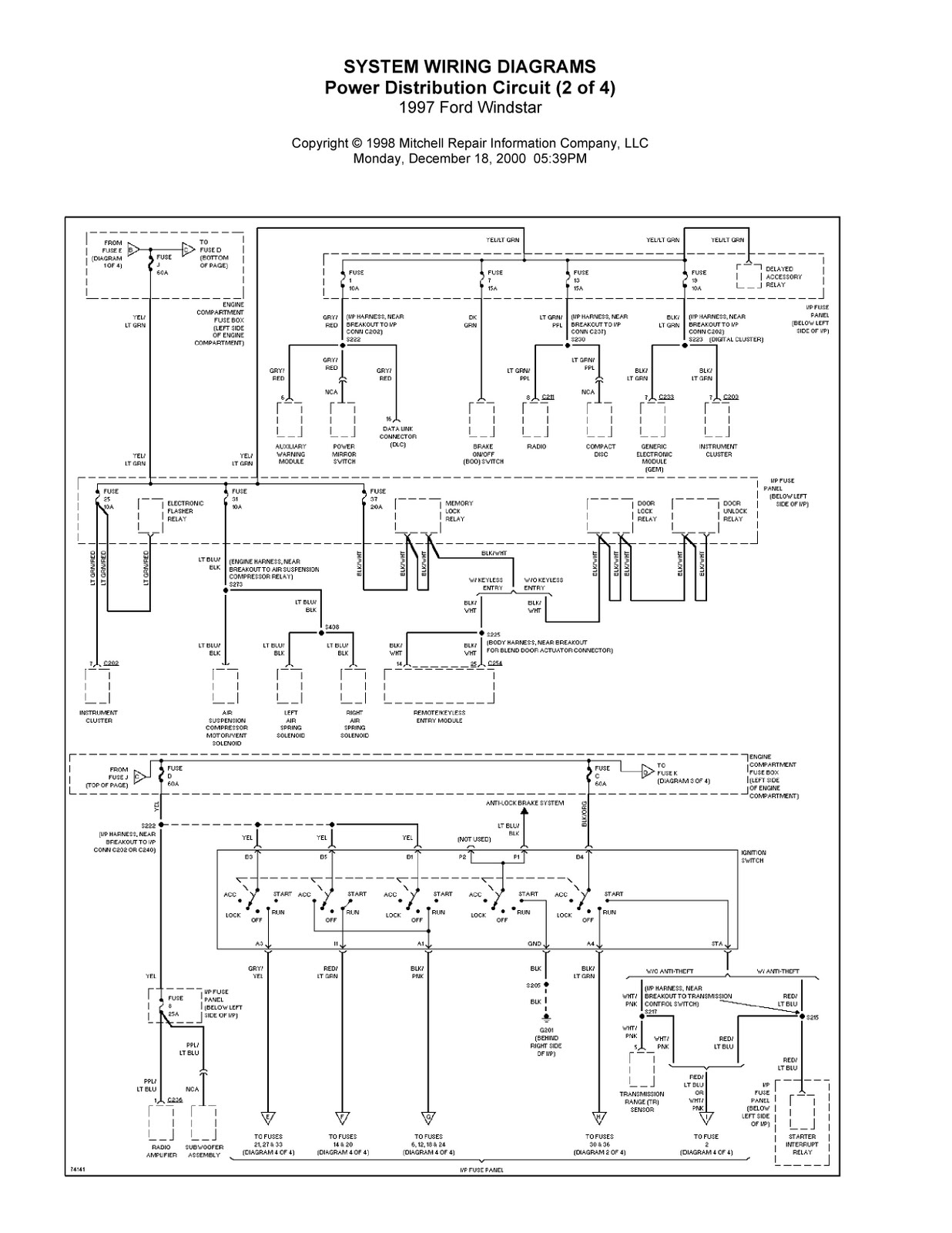 ? [Diagram In Pictures Database] 2003 Ford Windstar